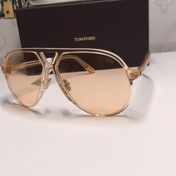 New Authentic Tom Ford FT1061 54E Bertrand Aviator Sunglasses – Luxury Designer - Picture 7 of 11